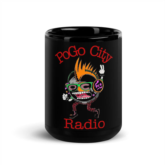PoGo City Scratch Black Glossy Mug